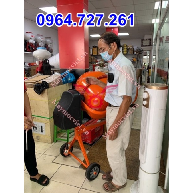 Máy trộn hồ, trộn bê tông mini MT120, ảnh thật shop tự chụp