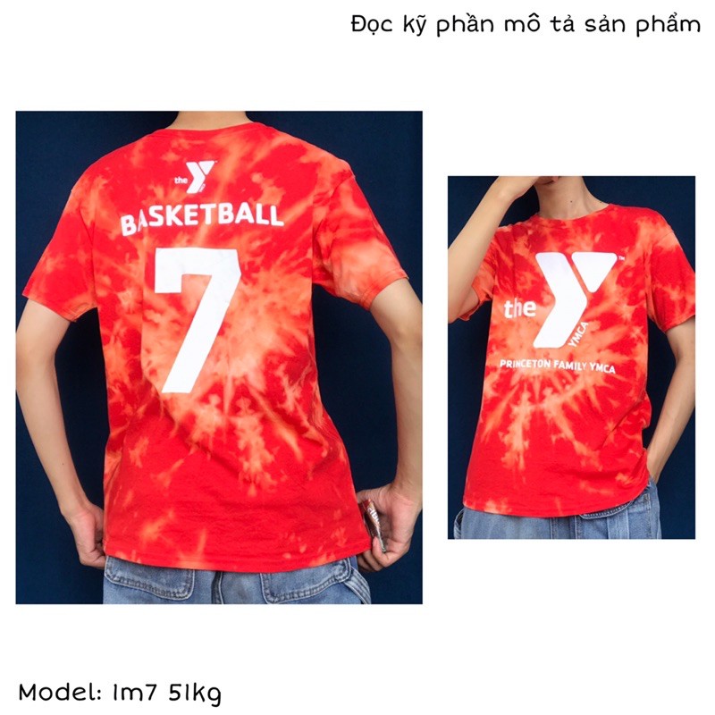 2HAND - ÁO THUN MỸ LOANG MÀU ĐỎ, HỒNG, UNISEX, OVERSIZE TIEDYE TEE SIÊU ĐẸP VÀ NỔI BẬT, NĂNG ĐỘNG LOCALBRAND