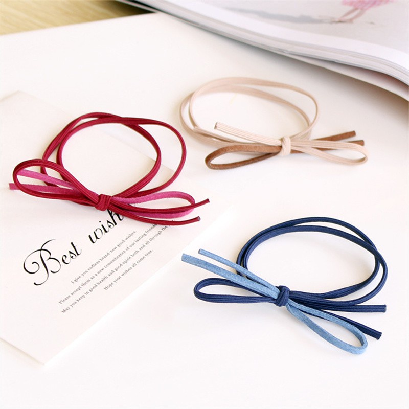 Dây Buộc Tóc Cao Su Co Giãn Thắt Nơ Xinh Xắn