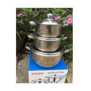 Bộ 3 nồi inox shark thái lan - hàng cao cấp