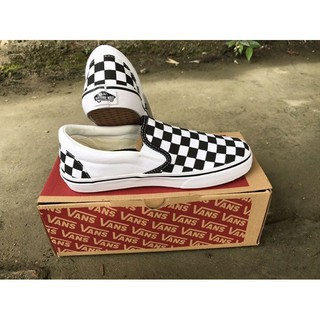 GIÀY VAN LƯỜI SLIP ON ĐEN TRẮNG