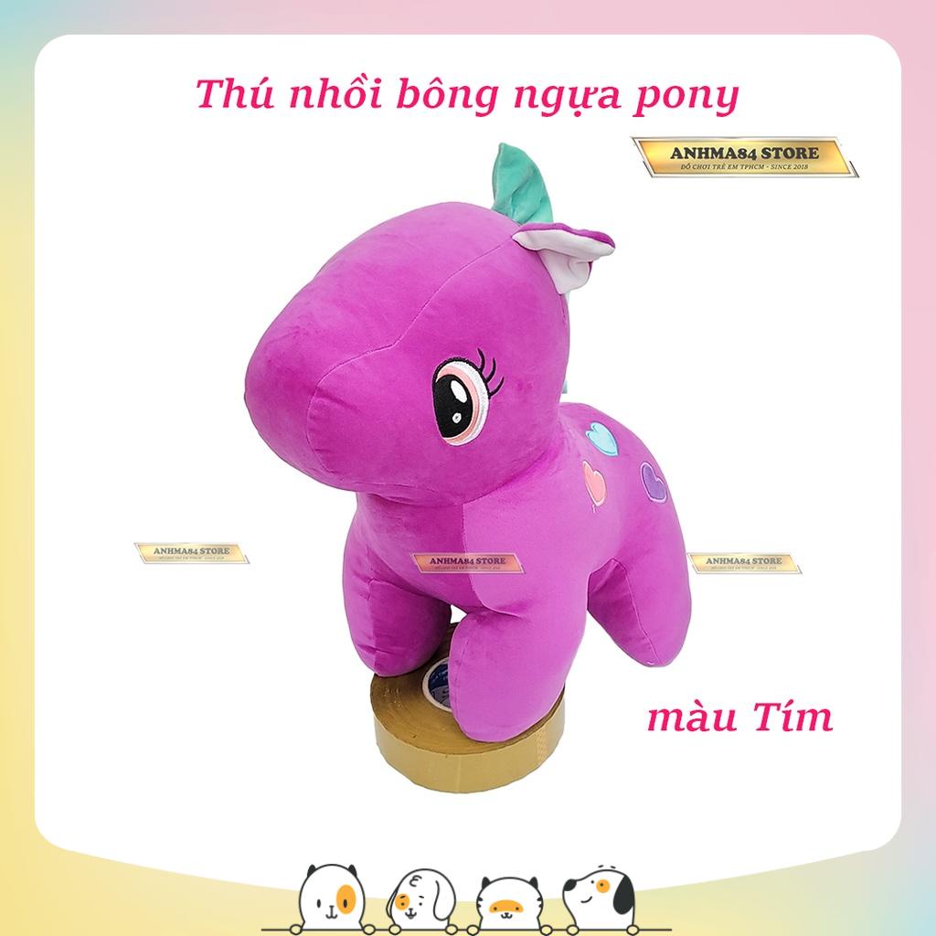 Gấu Bông Ngựa Pony siêu mềm - Ngựa Kỳ Lân Pony mập nhồi bông size 50 cm - anhma84 store tphcm