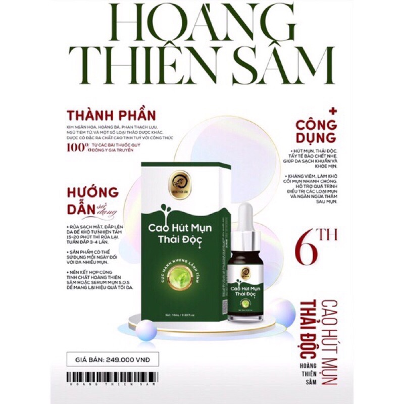 Mụn S.O.S Hoàng Thiên Sâm _ Tiêu diệt mụn tận gốc