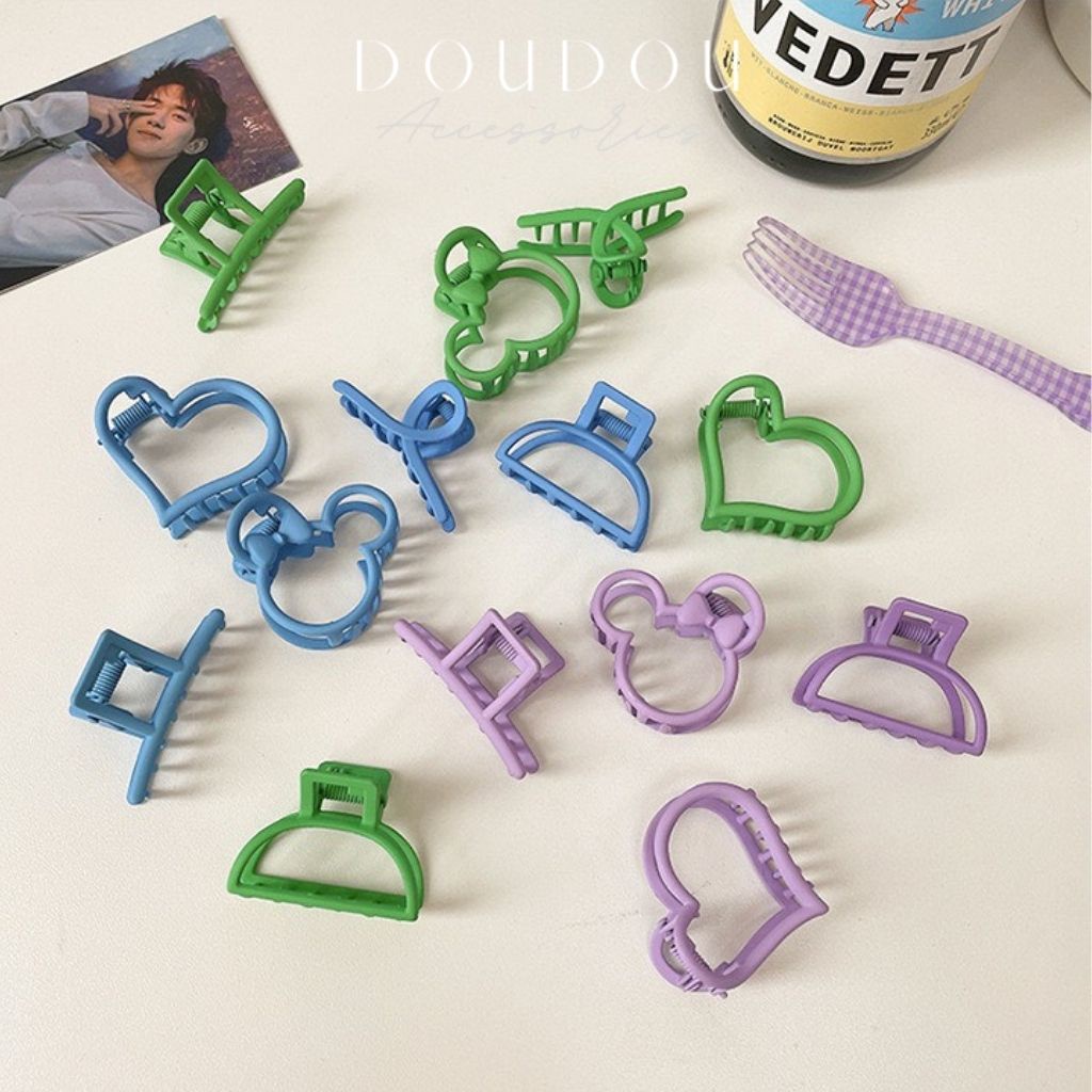Kẹp tóc càng cua DOUDOU Kẹp mái Cặp tóc càng cua phong cách Hàn Quốc xinh xắn đáng yêu size nhỏ ZJ017