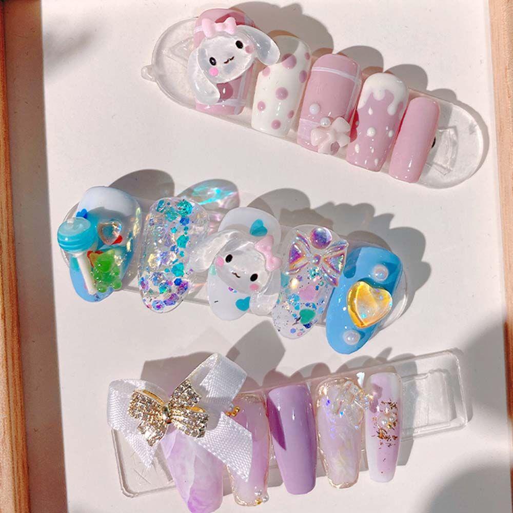 Phụ Kiện Trang Trí Móng Tay Nghệ Thuật Bằng Nhựa Resin Hình Chú Cún Hoạt Hình Nhật Bản Dễ Thương
