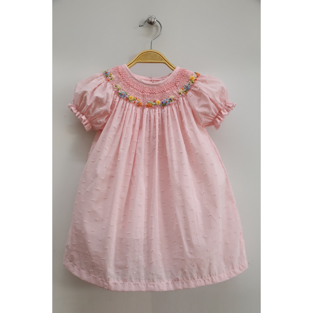 ĐẦM SMOCK ĐÔI MẸ VÀ BÉ TH HỒNG DÂU