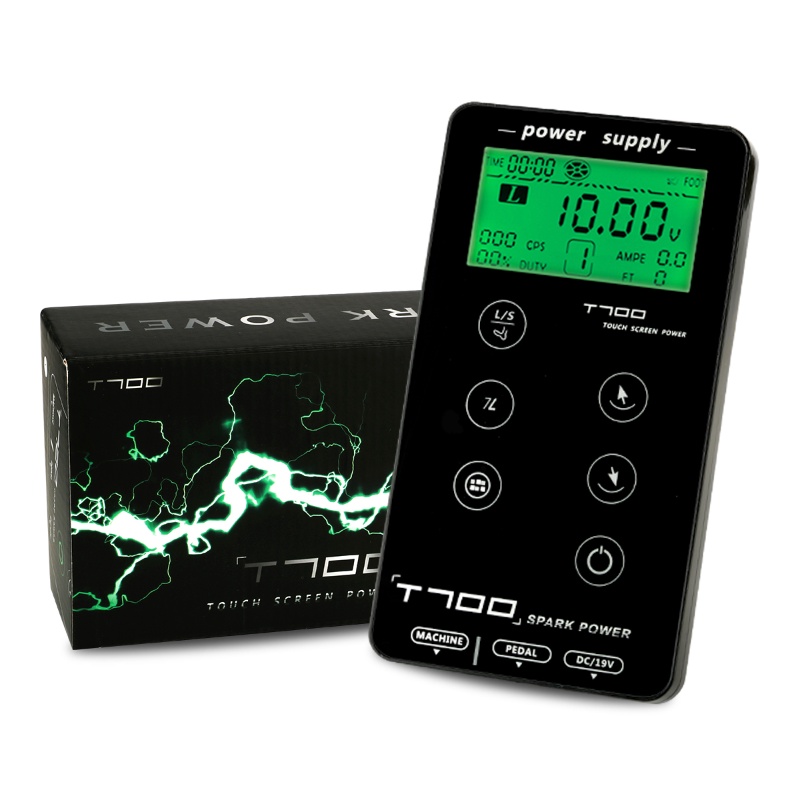 Bộ Nguồn Điện T700 Màn Hình LCD Kỹ Thuật Số Thông Minh Cho Máy Xăm Hình Trang Điểm