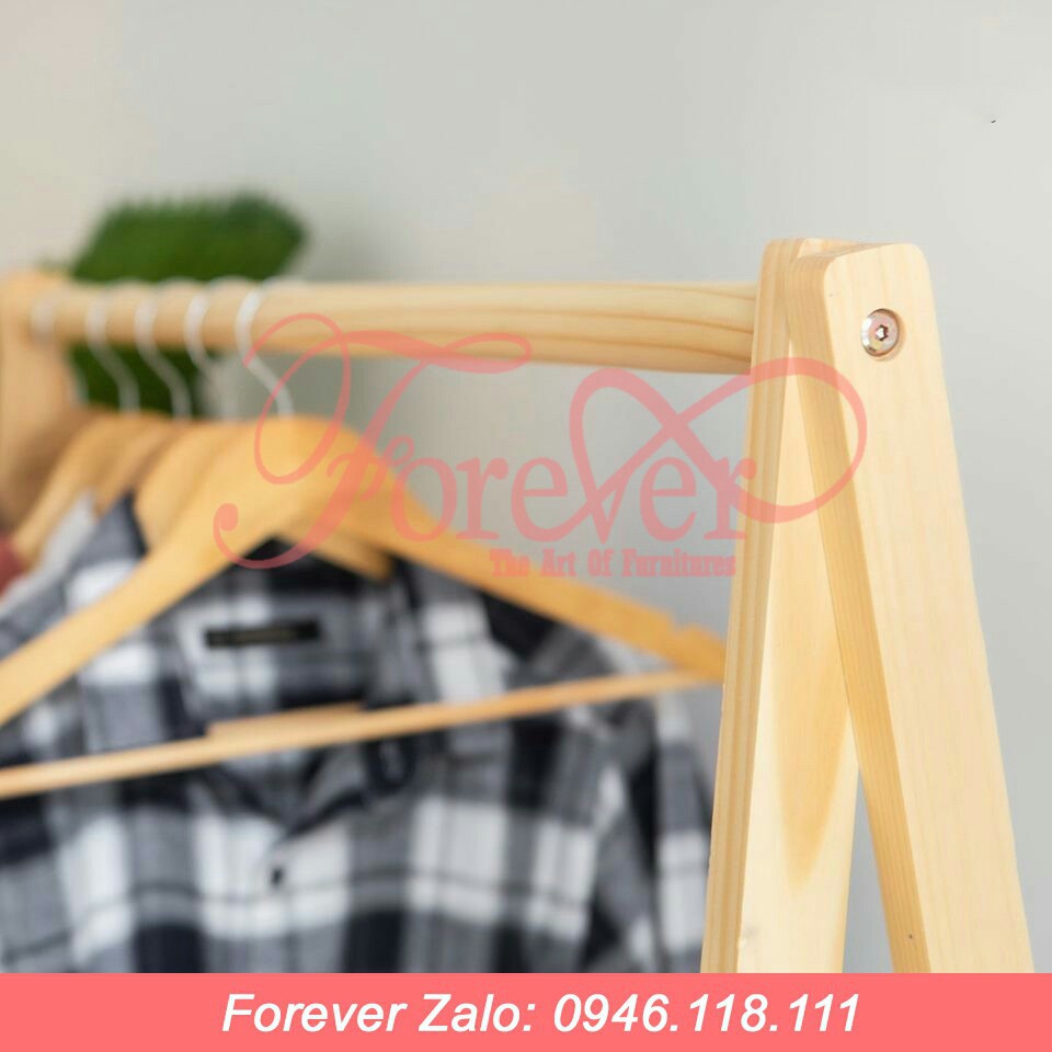 Giá treo quần áo chữ A 2 tầng gỗ thông nhập khẩu Newzealand - Nội Thất Nghệ Thuật Forever | BigBuy360 - bigbuy360.vn