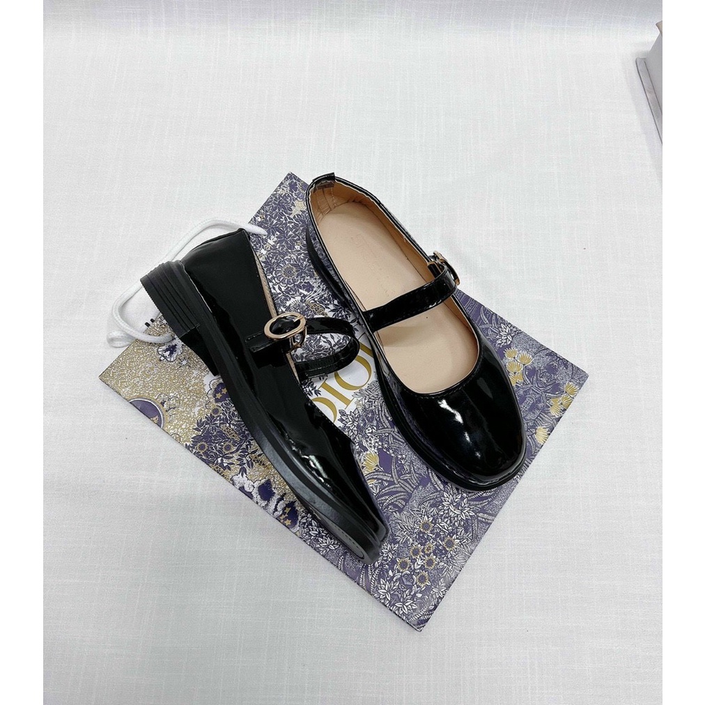 Giày Lolita quai chun Giày Búp Bê Mary Jane Quai Chun Bèo và quai cài Ngang