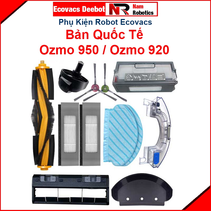 Phụ kiện Khăn Lau Chổi Cạnh Chổi Cuộn Bộ Lọc Hepa Ecovacs Deebot Ozmo 950 & Ozmo 920