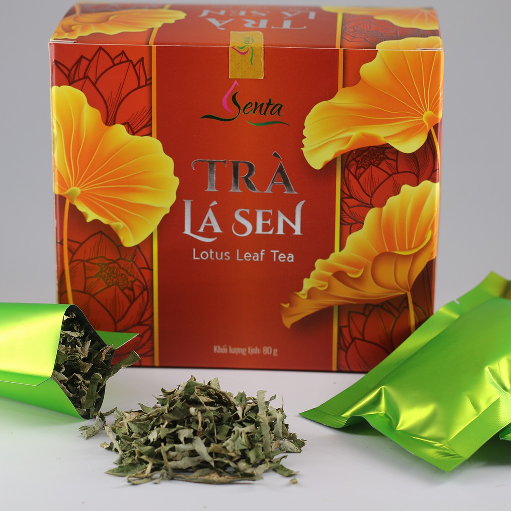 Trà lá sen đóng hộp 80 Gram - Lotus Leaf Tea