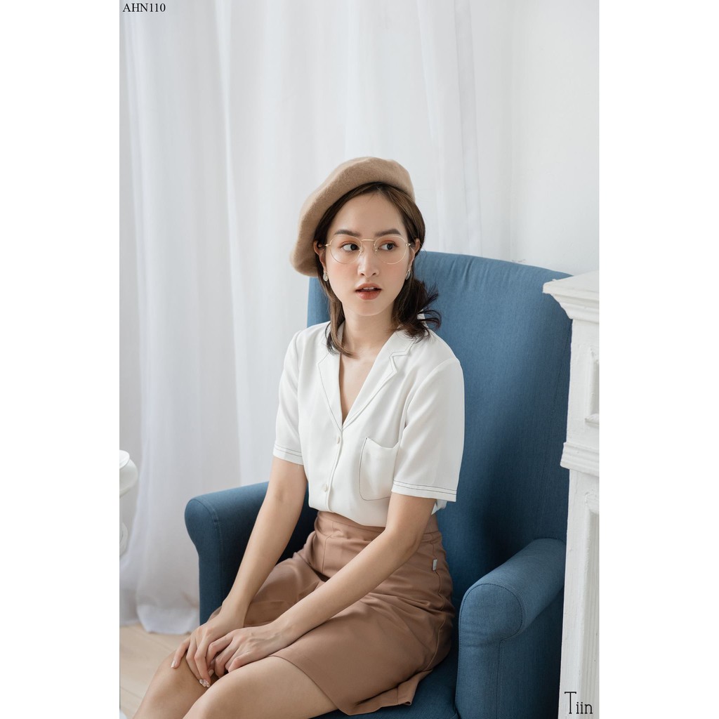 Áo sơ mi pizama trần chỉ túi ngực TIIN STORE AHN110 | BigBuy360 - bigbuy360.vn