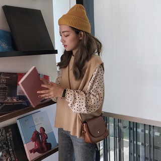 (ORDER) Áo sơ mi chấm bi cổ tròn