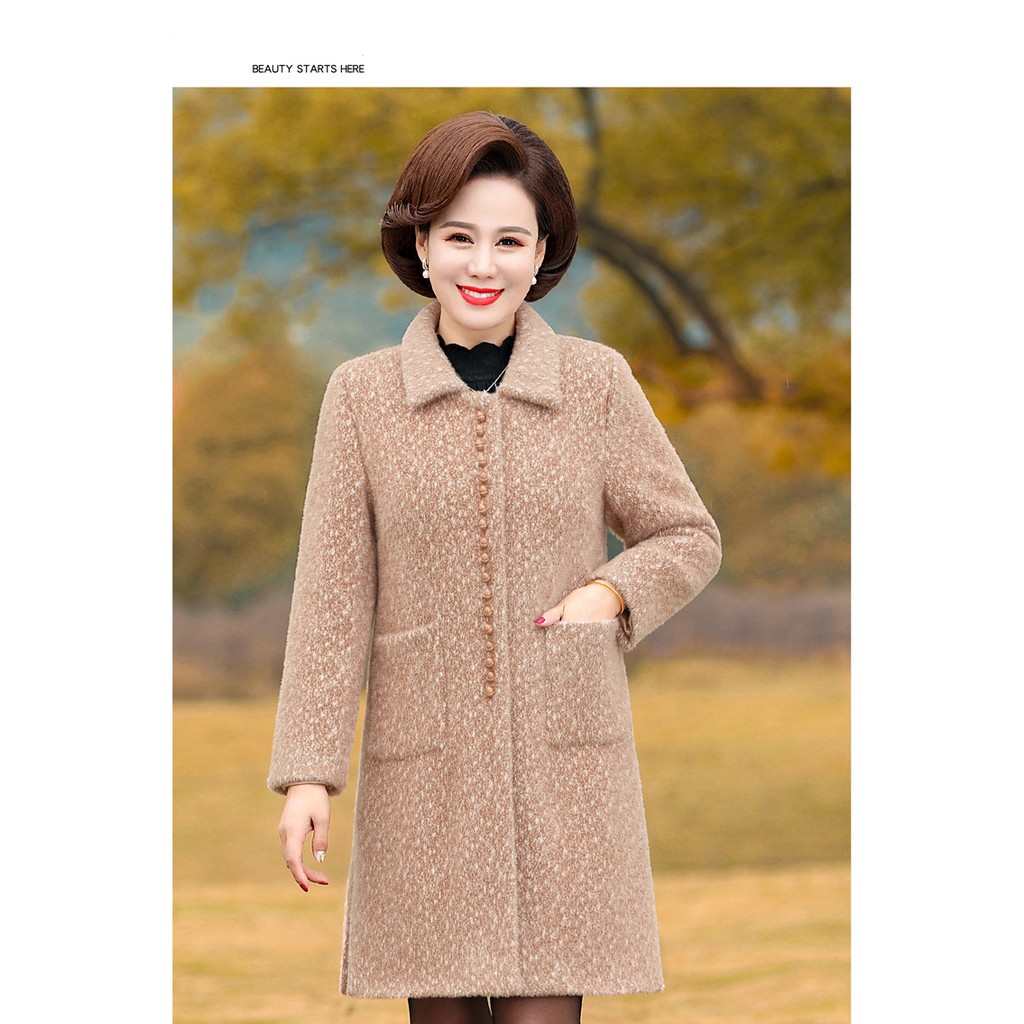 Áo khoác trung niên lông chồn cao cấp cho mẹ | WebRaoVat - webraovat.net.vn