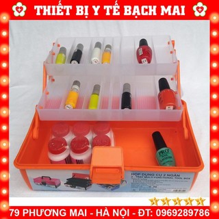 Hộp đựng dụng cụ nail, đồ trang điểm đa năng 2 ngăn 3 ngăn - chính hãng tashing