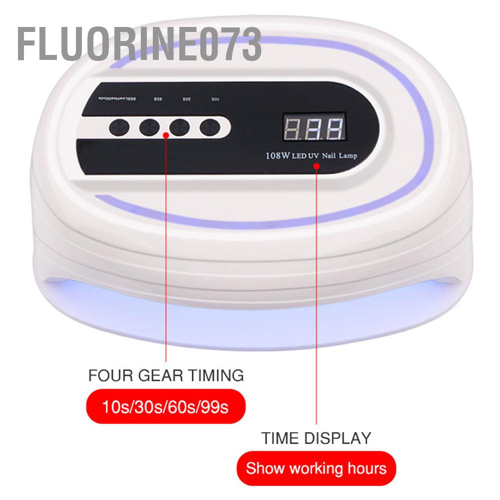 [Hàng Sẵn] Máy làm móng tay bằng đèn chiếu thông minh T3 thời gian đa bánh răng 36 hạt đèn nguồn sáng kép chế độ không đau cả hai tay nướng 108W【Fluorine073】