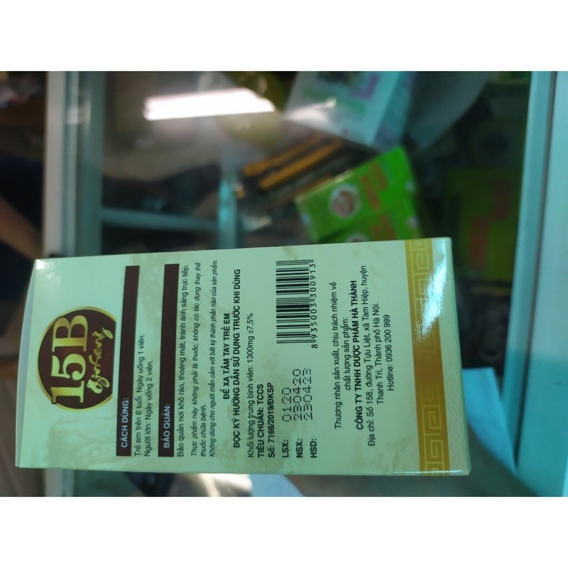 15B Ginseng bồi bổ sức khỏe, tăng cường sức đề kháng bổ sung vitamin, khoáng chất