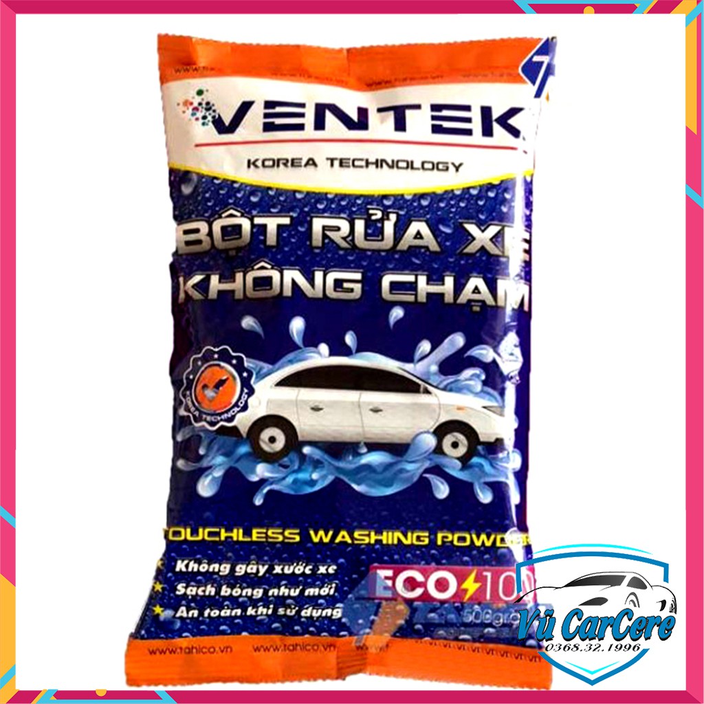 Bột rửa xe không chạm ôtô, xe máy Ventek eco100