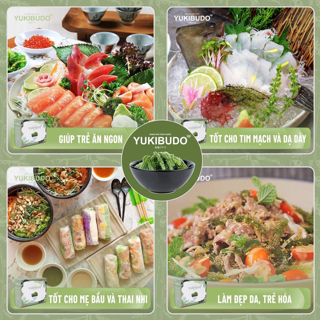 [SIÊU RẺ] Gói Rong Nho Tách Nước Yukibudo, Món Ăn Sức Khỏe, Thanh Mát, Tươi Ngon, Nâng Sức Đề Kháng Cơ Thể (Gói nhỏ) | BigBuy360 - bigbuy360.vn