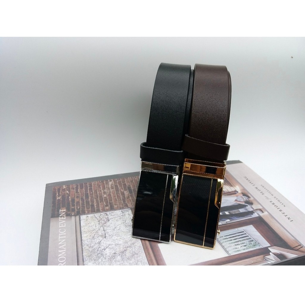 Thắt lưng nam da thật  Da bò 1 miếng khóa kim