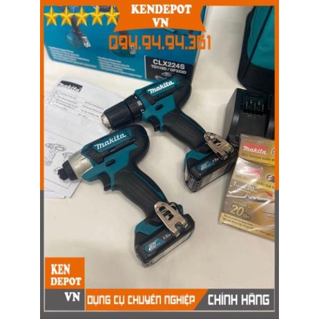 CLX224S Combo Máy Khoan và siết vít dùng pin 12v Makita - Dụng Cụ Chuyên Nghiệp