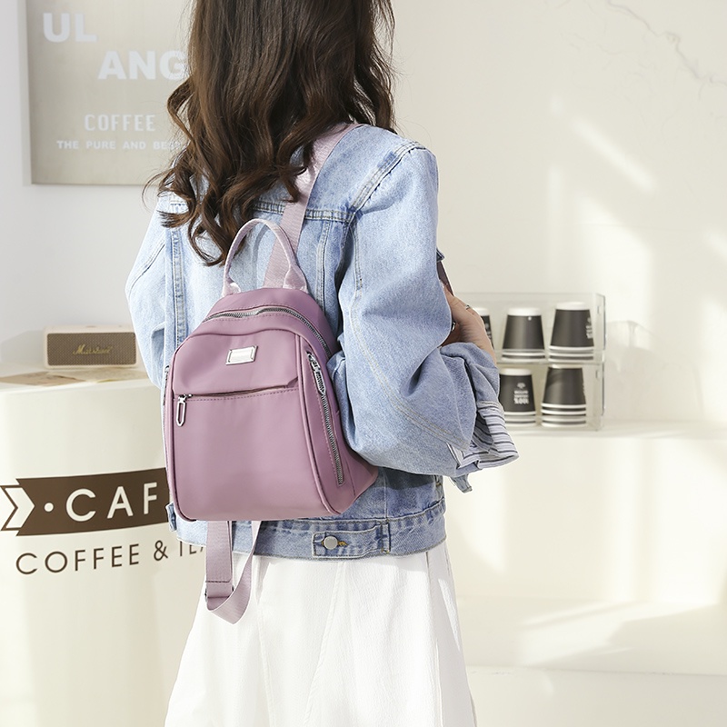 Ba Lô Nylon Chống Thấm Nước Chống Trộm Phong Cách Hàn Quốc Thời Trang Cho Nữ