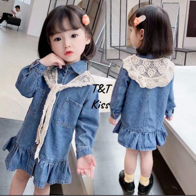 VÁY BÒ VÁY JEAN KÈM KHĂN ĐAN, HÀNG XỊN ĐẸP BÁN SHOP