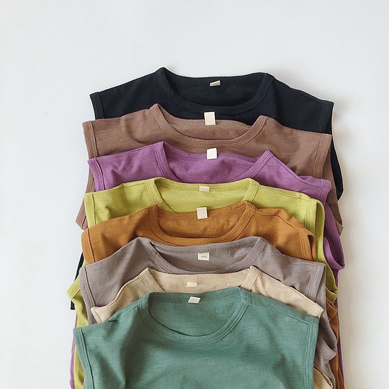 Áo thun ba lỗ Hàn Quốc cho bé trai bé gái size 80-130