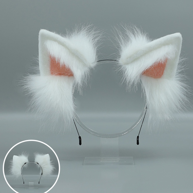 Băng Đô Tai Thỏ Lông Xù Phong Cách Lolita Đáng Yêu Dành Cho Nữ