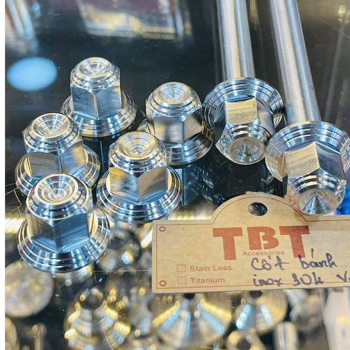 Tán Salaya TBT đầu bít 10li 12li 14li mẫu V2 gắn cốt bánh trước sau nhiều loại xe