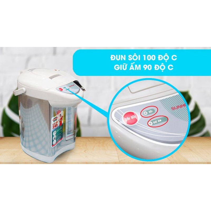 Bình thủy điện Sunhouse SHD1533 3.3 lít hàng mới chính hãng 100%