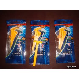BỘ 5 CÂY DAO CẠO RÂU SKYBLUE