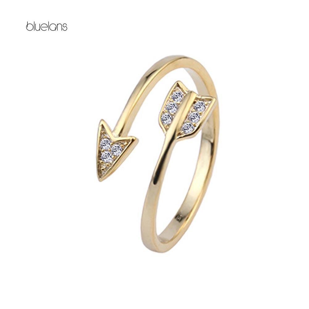 Nhẫn Đôi Hình Mũi Tên Đính Đá Thời Trang Cho Nam Nữ
