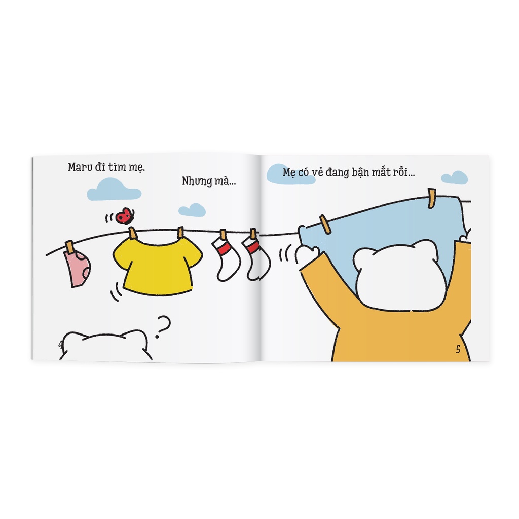 Sách Ehon Nhật Bản - Bộ 3 cuốn Maru giúp mẹ - Dành cho trẻ từ 2 tuổi