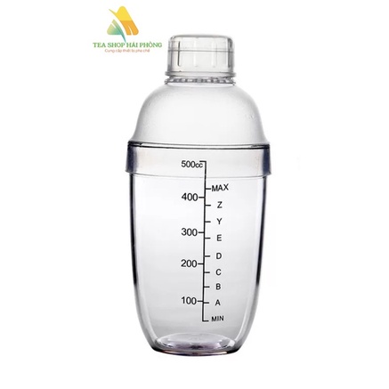 [GIÁ SỈ] Bình lắc Shaker pha chế nhựa chia vạch đen 500ml