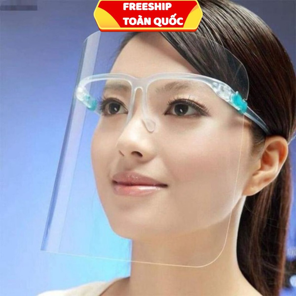 Tấm kính che mặt bảo vệ chống bắn nước bọt chống dịch chống bụi chống nắng có thể dùng đi xe máy . .