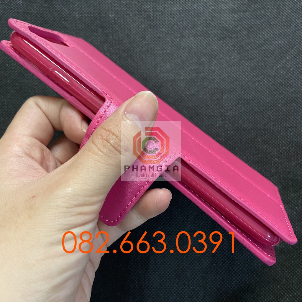 Bao da iphone7 plus (7+), 8 plus (8+) có nấp gập, ngăn đựng thẻ tiện lợi