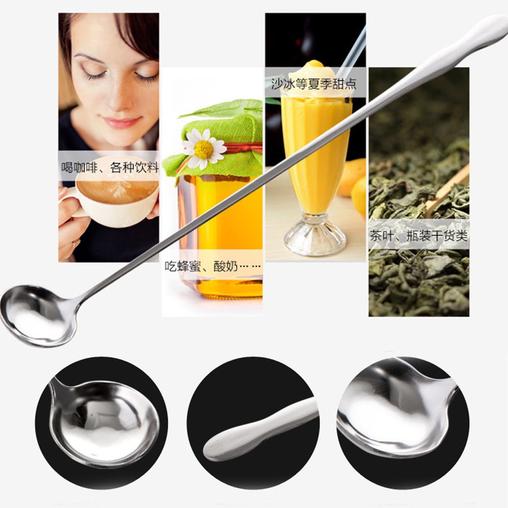 Muỗng Múc Mật Ong Cán Dài Bằng Thép Không Gỉ