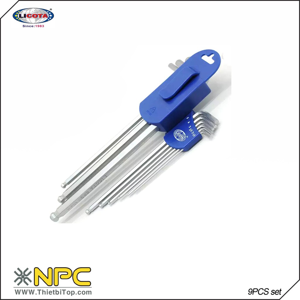 Bộ lục giác 9PCS bi dài LICOTA 23-107