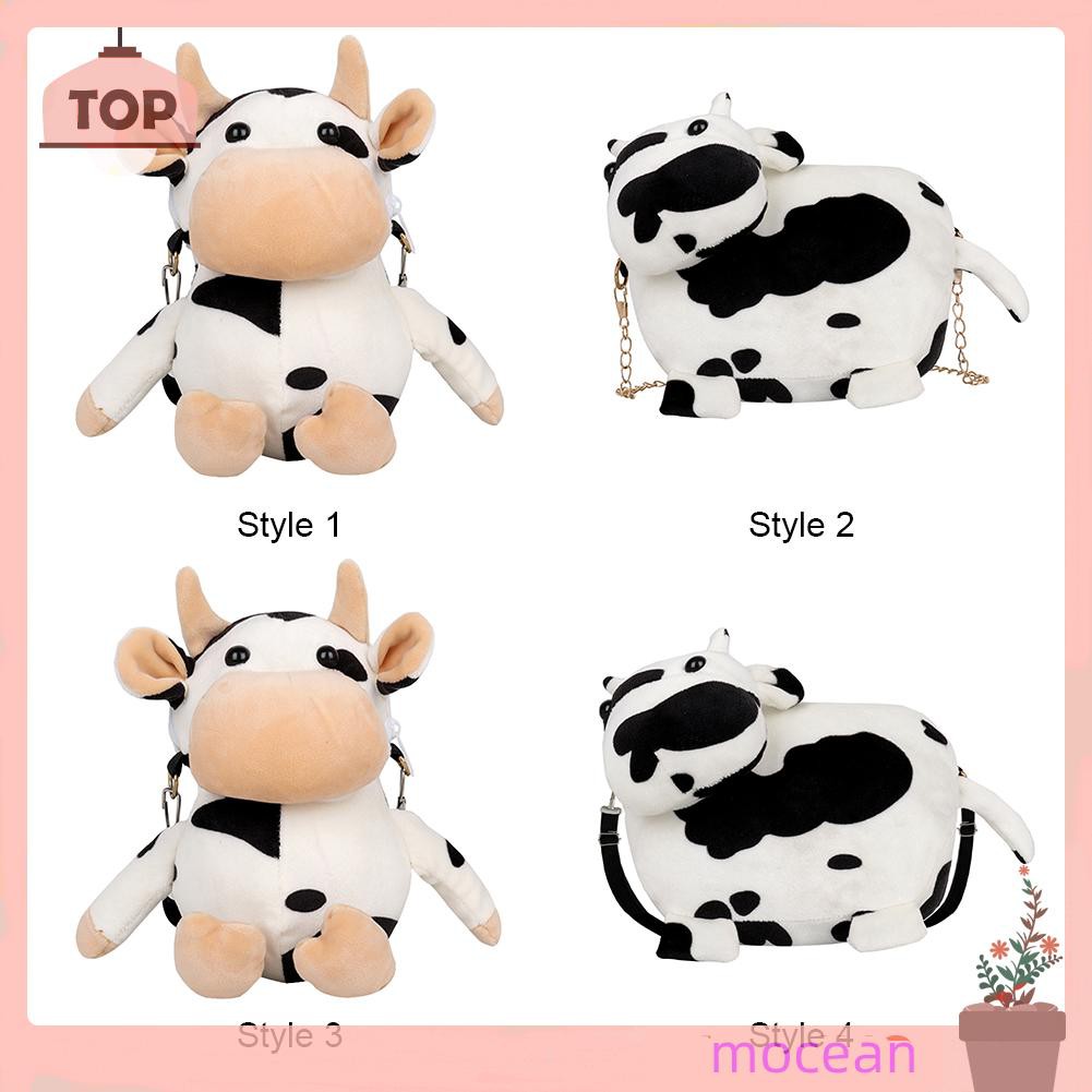 Túi Đeo Chéo Hình Chú Bò Sữa Dễ Thương Cho Nữ