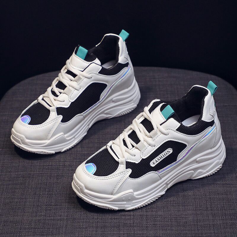 (NEW) Giày thể thao sneaker nữ  Ảnh THẬT  giày ĐẾ ĐỘN SIÊU CAO ( 2 màu )