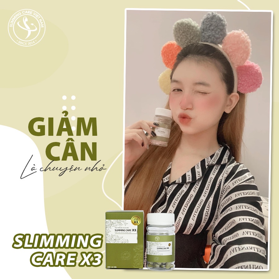 Giảm cân Slimming Care X3 hộp 30v Zuka Beauty từ thảo mộc thiên nhiên giảm cân an toàn tại nhà