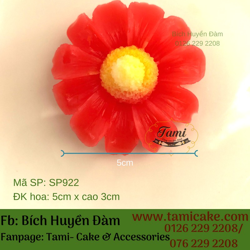 KHUÔN SILICON RAU CÂU HOA NỔI 4D- HOA CÚC SP922