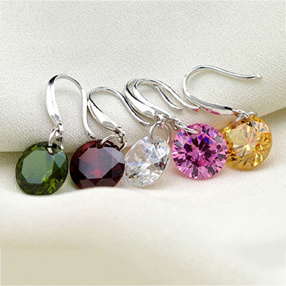 (MỚI) Bông tai mạ bạc đính đá thời trang