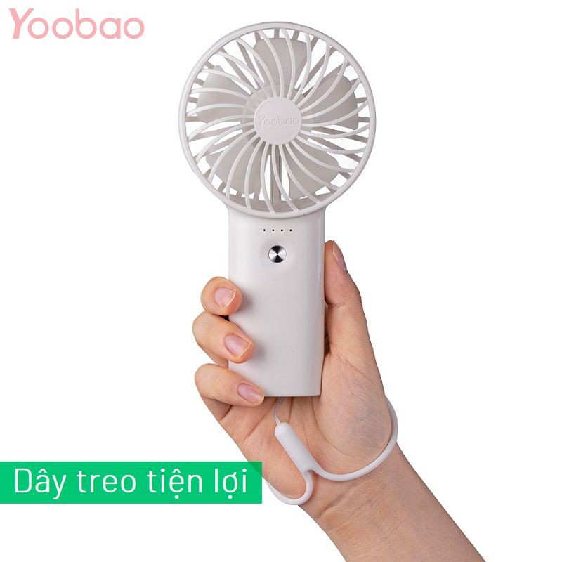 Quạt Cầm Tay Yoobao F3 6000mAh, Quạt Mini Cao Cấp Cổng Sạc USB Tiện Lợi