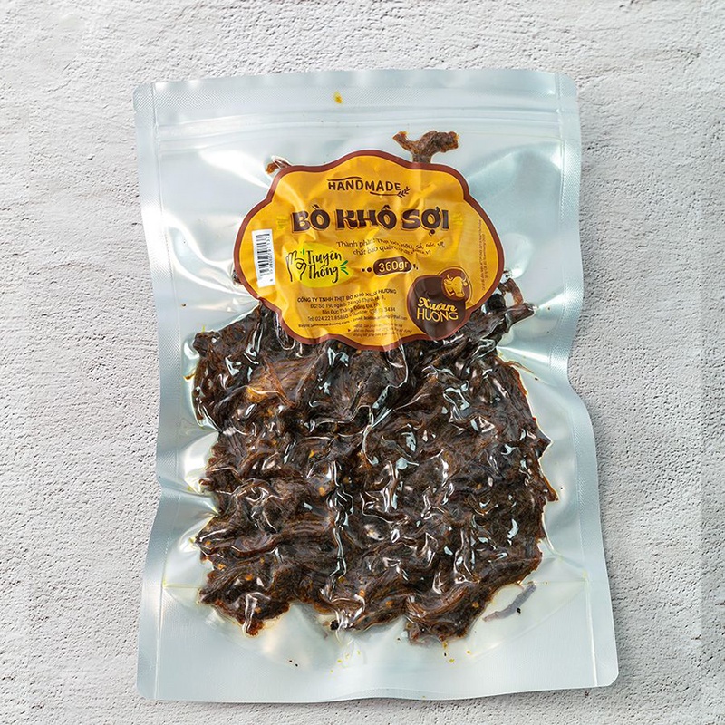 Bò khô xé sợi vị cay truyền thống Xuân Hương nguyên chất thịt bò đậm đà thơm ngon đồ ăn vặt Nonglamfood | BigBuy360 - bigbuy360.vn