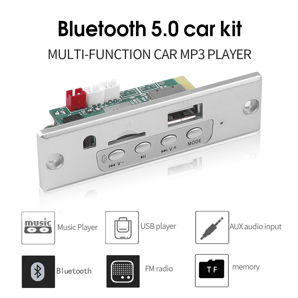 Bảng Mạch Giải Mã Âm Thanh Mp3 Mp5.0 Kết Nối Bluetooth Usb Fm Tf Cho Xe Hơi