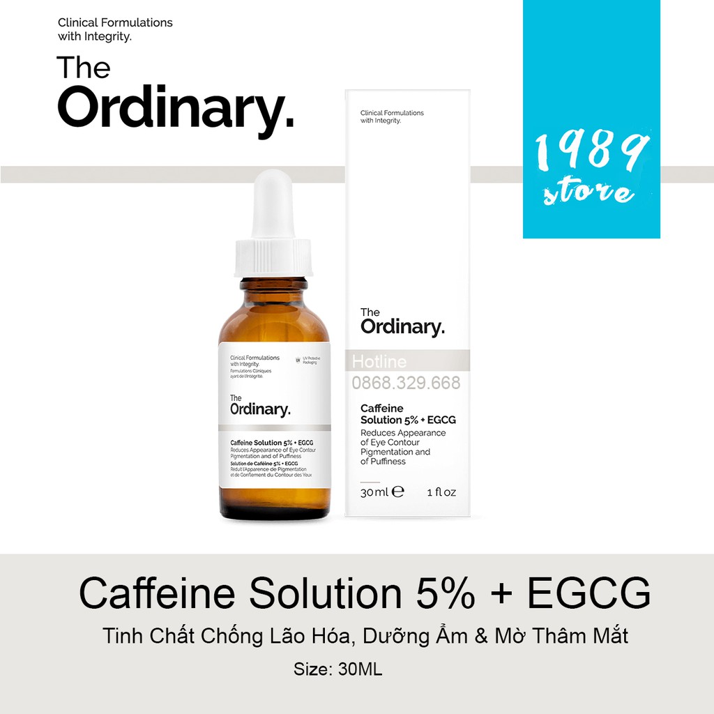 Serum Mắt Chống Lão Hóa, Dưỡng Ẩm và Mờ Thâm Caffeine Solution 5% + EGCG The Ordinary