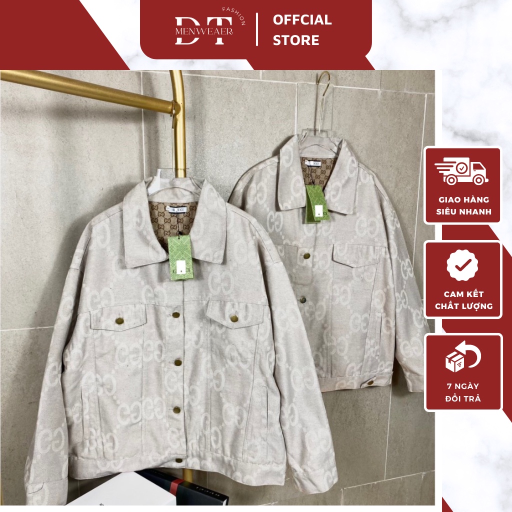 Áo Khoác Nam Gc Dập Vân Họa Tiết Túi Ngực Cực Chất - Áo khoác Nam GC Chất Vải Thô Cao Cấp Dành Cho Nam DT FASHION MENWEA