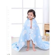 Khăn tắm 4 lớp hai mặt sợi tre bo viền Lee kids